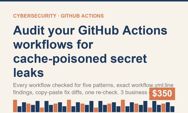 actions cache audit